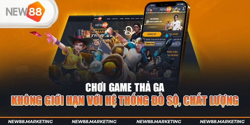 New88 30 Chơi game thả ga không giới hạn với hệ thống sản phẩm đồ sộ, chất lượng
